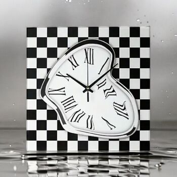 Optical Illusion Chequered Art Deco Wall Clock, 3 of 6