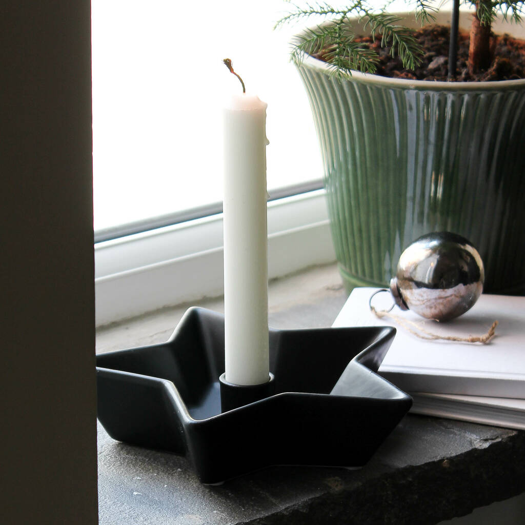 Black Star Candlestick Holder By Marquis & Dawe