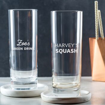 Personalised Engraved Long Glass, Custom Cocktail Glass Gift For Friends, 11 of 11