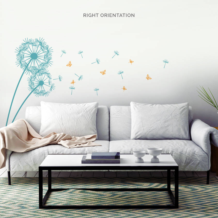 Dandelion And Butterflies Wall Decal Sticker By Sir Face