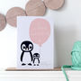 Personalised Mummy Valentine's Day Card With Penguins, thumbnail 1 of 4