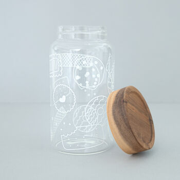 Biscuit Outline Glass Storage Jar, 2 of 8