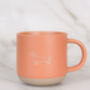 Dachshund Engraved Apricot Ceramic Tea/ Coffee Mug, thumbnail 1 of 3