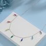 Sterling Silver Multiple Colour Cz Marquise Pendant Necklace, thumbnail 8 of 12