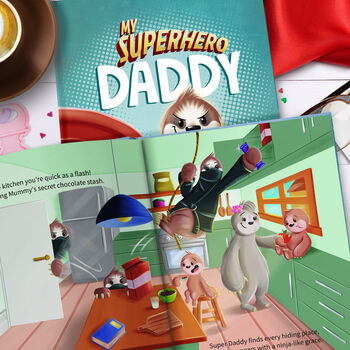 My Superhero Daddy Personalised Keepsake Book, 8 of 11