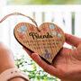 Token Gift For Friend Hanging Wood Heart, thumbnail 1 of 3