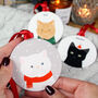 Personalised Christmas Cat, Metal Tree Decoration, thumbnail 8 of 12