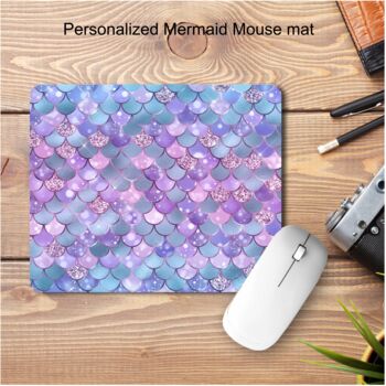 Personalised Mermaid Scales Mouse Mat, 3 of 9
