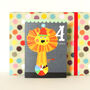 Lion 4th Birthday Card, thumbnail 4 of 5