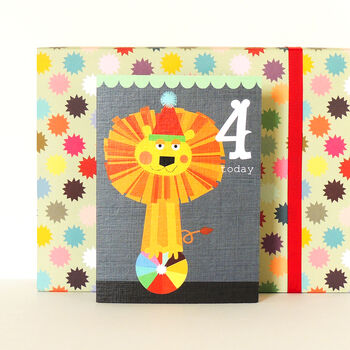 Lion 4th Birthday Card, 4 of 5