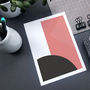 Modern Pink And Grey Geometric Print, thumbnail 6 of 7