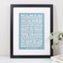 Personalised Favourite Lyrics Poster, thumbnail 1 of 12