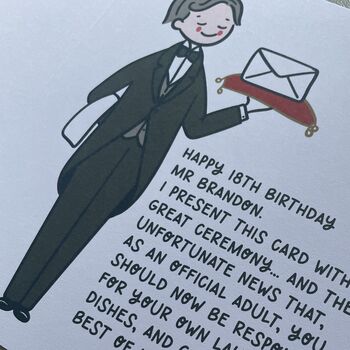 Funny Personalised 18th Birthday Card For Boys, 3 of 6