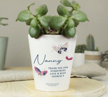 Personalised Butterfly Plant Pot, 2 of 3