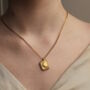 Luna Moon Rectangle Locket Necklace, thumbnail 3 of 10