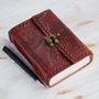 Handcrafted Indra Medium Embossed Leather Journal, thumbnail 1 of 11