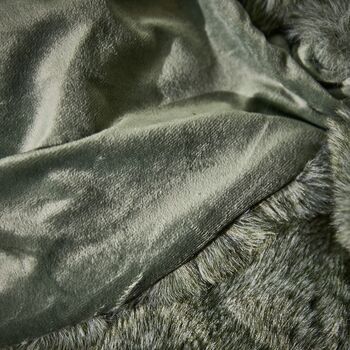 Sage Luxe Faux Fur Throw, 4 of 4