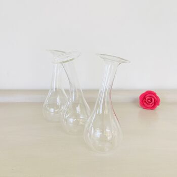 Glass Flower / Bud Vase ~ Set Of Three, 8 of 8