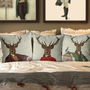 Deer Cushion, Red And Gold Jacket, thumbnail 4 of 4