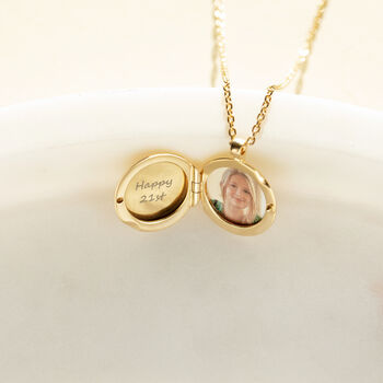 Personalised Birth Flower And Name Photo Locket, 4 of 7
