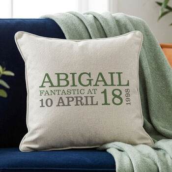Personalised 18th Birthday Cushion, 5 of 8