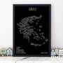 Personalised Greece Pin Board Map With Pins, thumbnail 2 of 7