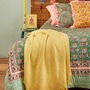 Green Sanganeri Block Print Reversible Quilt Boho, thumbnail 4 of 7
