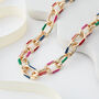 Multi Coloured Chunky Chain Necklace, thumbnail 1 of 5