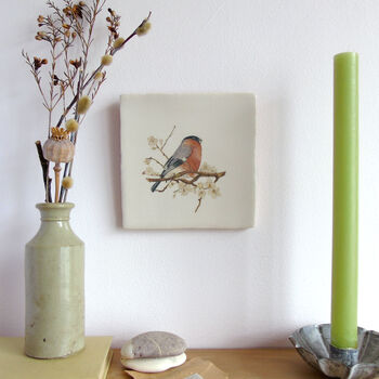 Bullfinch And Blossom Ceramic Tile Wall Art, 10 of 11