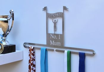 Personalised Female Finisher Medal Display Hanger, 4 of 6