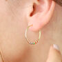 Sterling Silver Rainbow Hoop Earrings, thumbnail 4 of 8