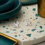 Sterling Silver Balloon Dog Stud Earrings, thumbnail 4 of 10