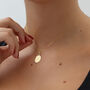9ct Yellow Gold Oval Initial Pendant Necklace, thumbnail 2 of 4