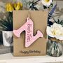 Personalised Nan Birthday Card N Letter Wooden Keepsake, thumbnail 2 of 3