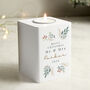 Personalised Christmas Foliage White Tealight Holder, thumbnail 1 of 3