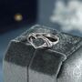 Skeleton Hands Heart Sterling Silver Ring, thumbnail 3 of 10