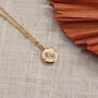 Gold Sunburst Birthstone Boho Necklace, thumbnail 2 of 6