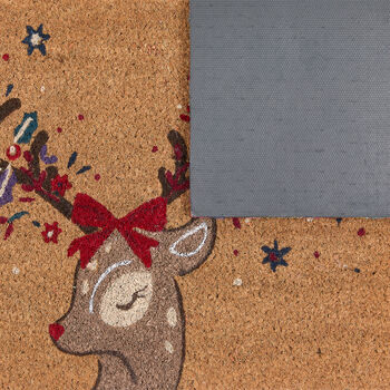 My Mat Printed Coir Christmas Colourful Deer, 3 of 5