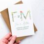 Personalised Floral Initials Engagement Card, thumbnail 1 of 4