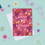 70th Birthday Card For Women, Floral 70th Card, For Her, thumbnail 1 of 2