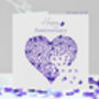 Anniversary Butterfly Purple Heart Butterflies Card, thumbnail 1 of 12