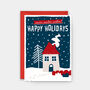Happy Holidays Card. Single Card Or Pack Of Six, thumbnail 3 of 3