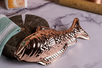 Solid Copper Fish Cake Mold And Decorative Wall Art, Tin Lined Inside, 2 of 7
