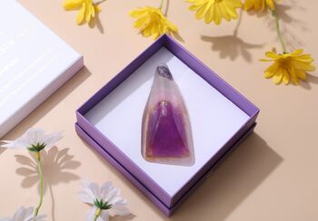Amethyst Crystal Soap With Real Amethyst Heart Shaped Crystal Inside, 5 of 7