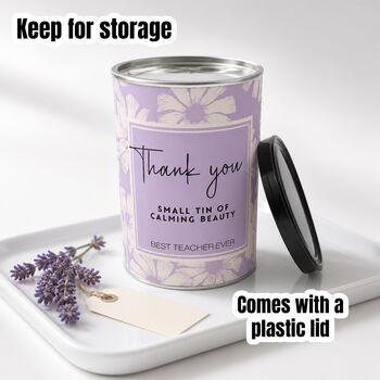Personalised Flower Gift Tin For Birthdays, Thank Yous And Flower Girls, 5 of 12