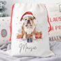 Personalised Bulldog Santa Sack, thumbnail 2 of 2