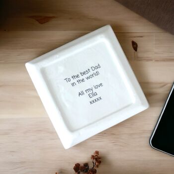 Ceramic Father’s Gift Child’s Drawing Trinket Dish, 6 of 6