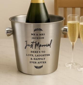 Personalised Stainless Steel Ice Bucket, 3 of 4