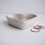 Handmade White Ceramic Pottery Heart Ring Dish, thumbnail 3 of 7