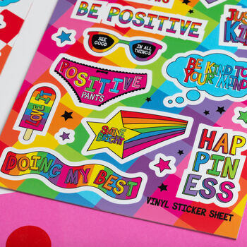 Colourful Positivity Sticker Sheet Set, 6 of 9